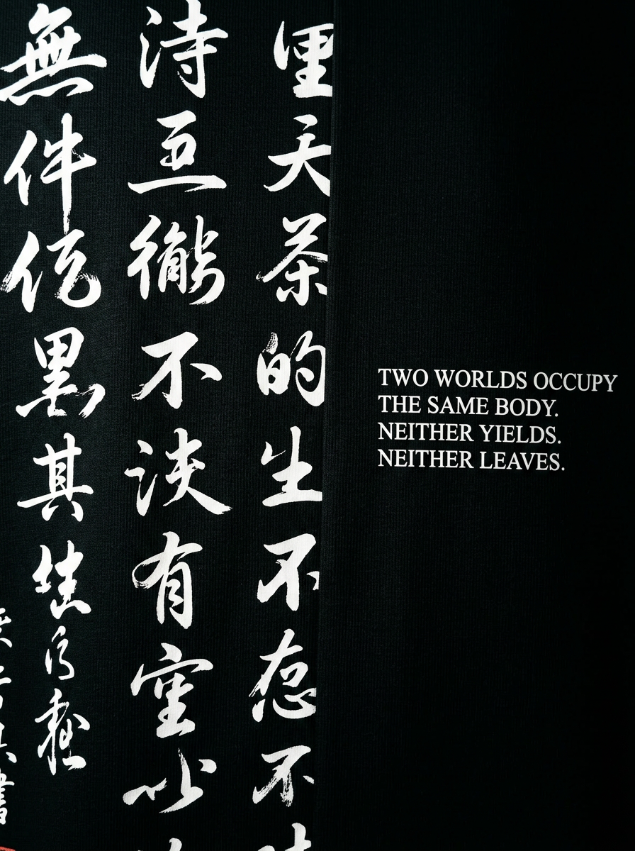 Calligraphy and typography seam
